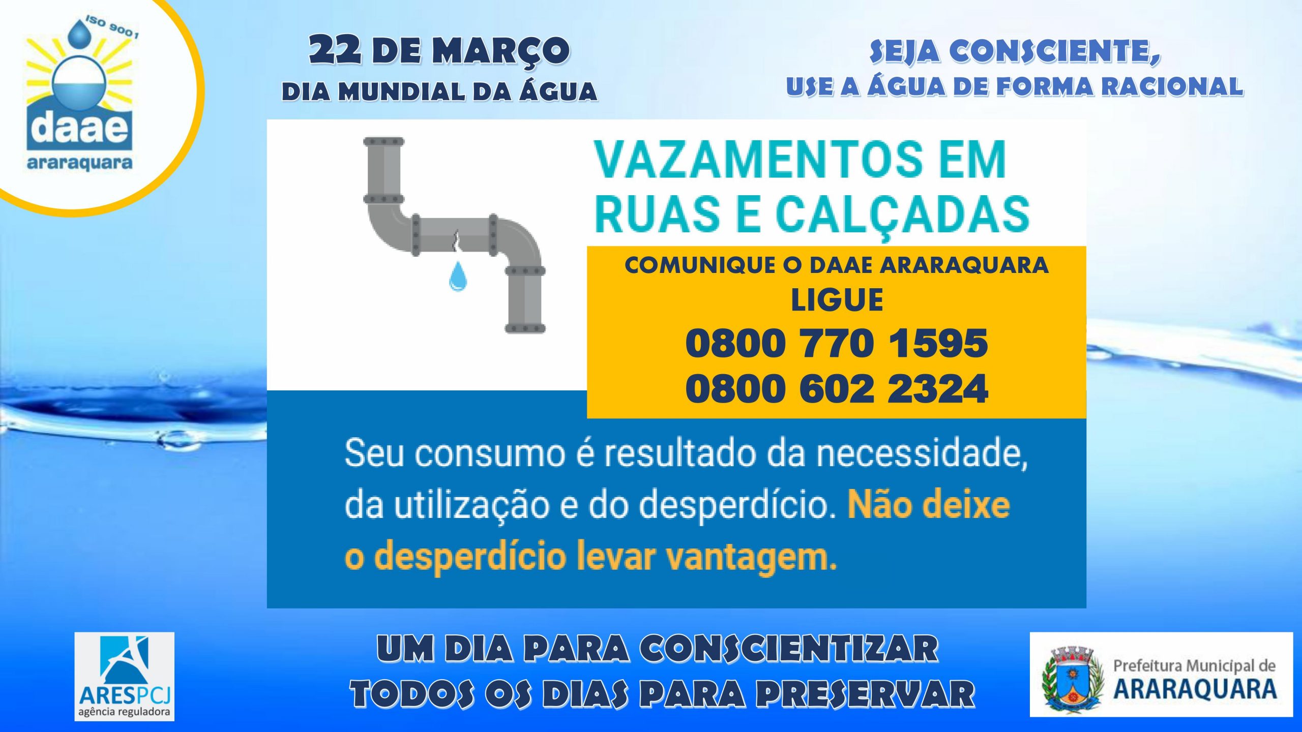 Leia mais sobre o artigo Dia Mundial da Água: Um dia para conscientizar, todos os dias para preservar