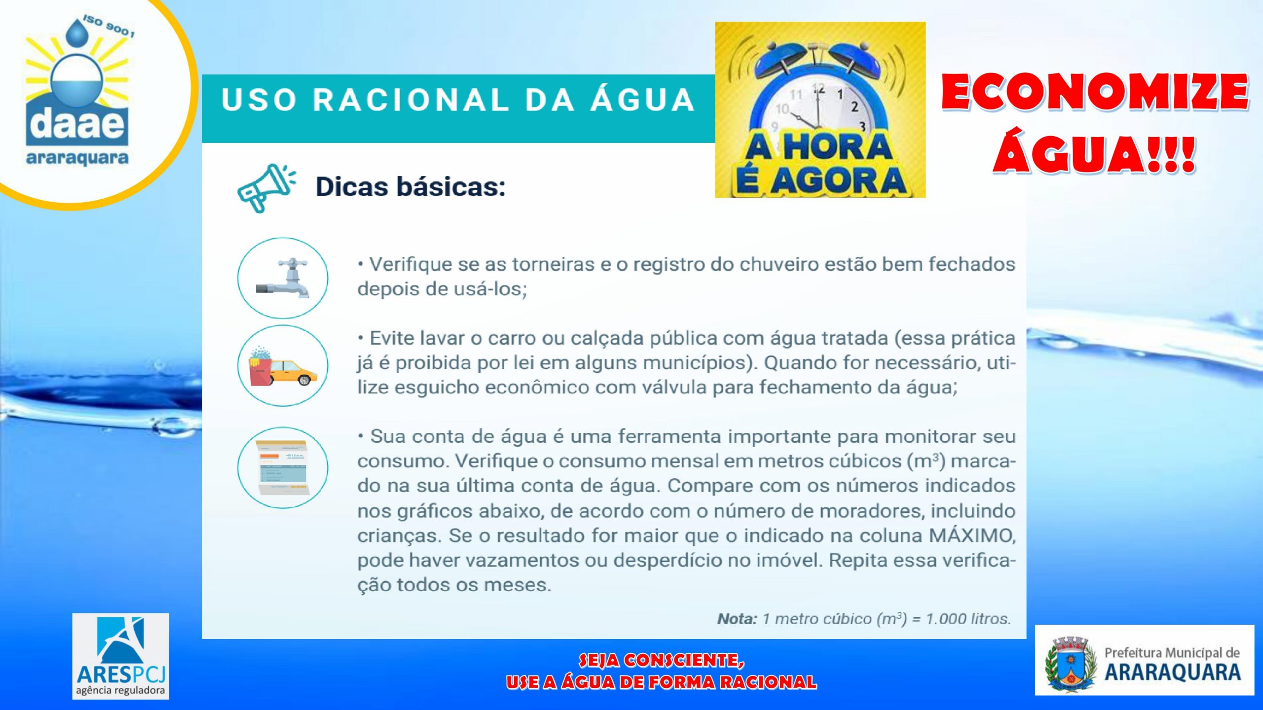 Leia mais sobre o artigo A hora é agora, economize água!