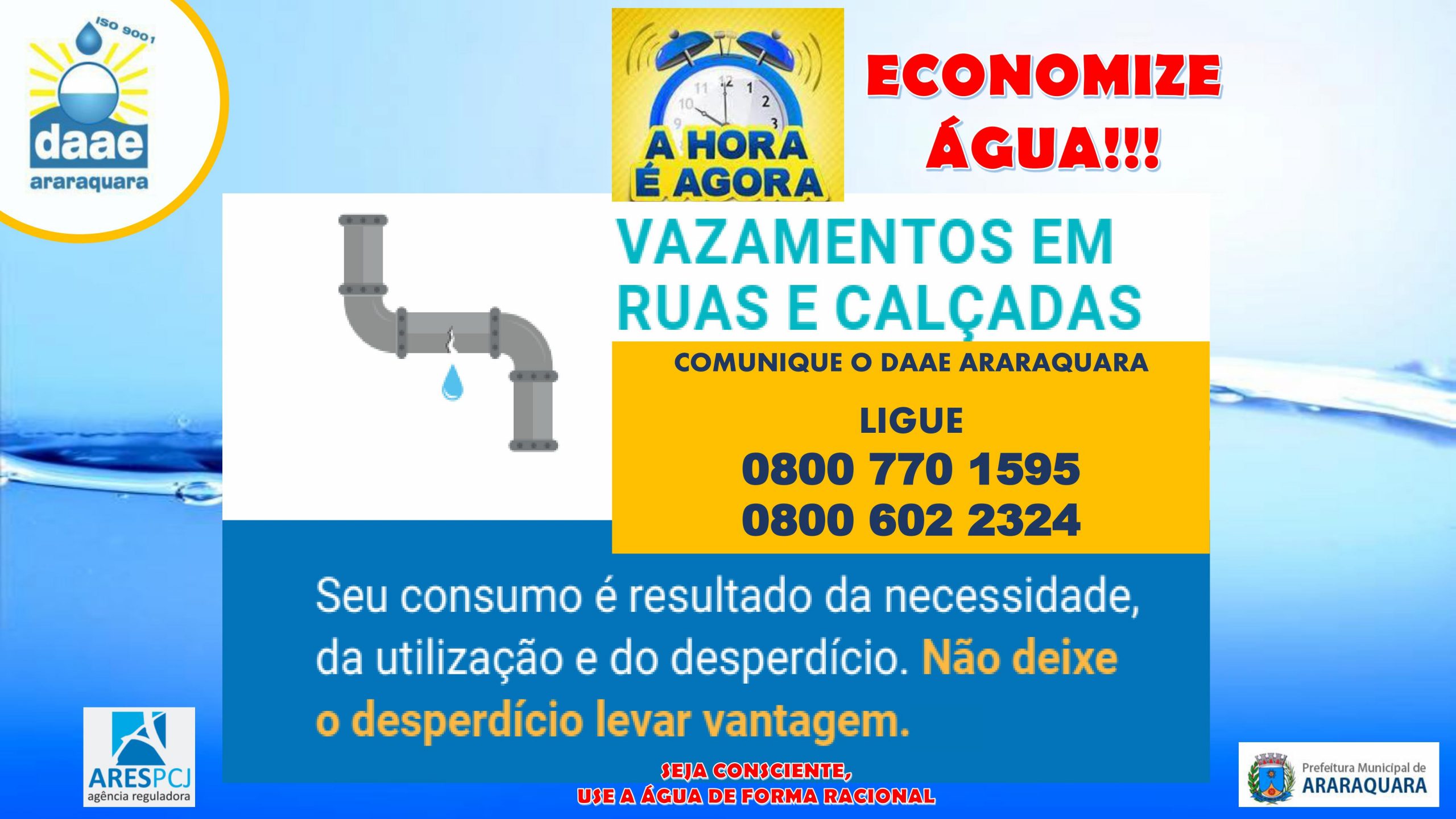 Leia mais sobre o artigo A hora é agora, economize água!