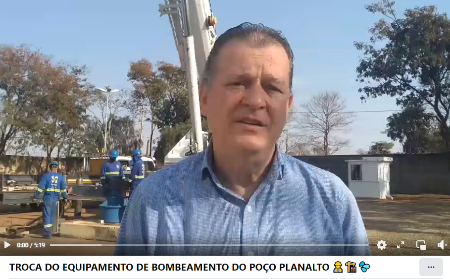 Leia mais sobre o artigo Troca do equipamento de bombeamento do poço Planalto