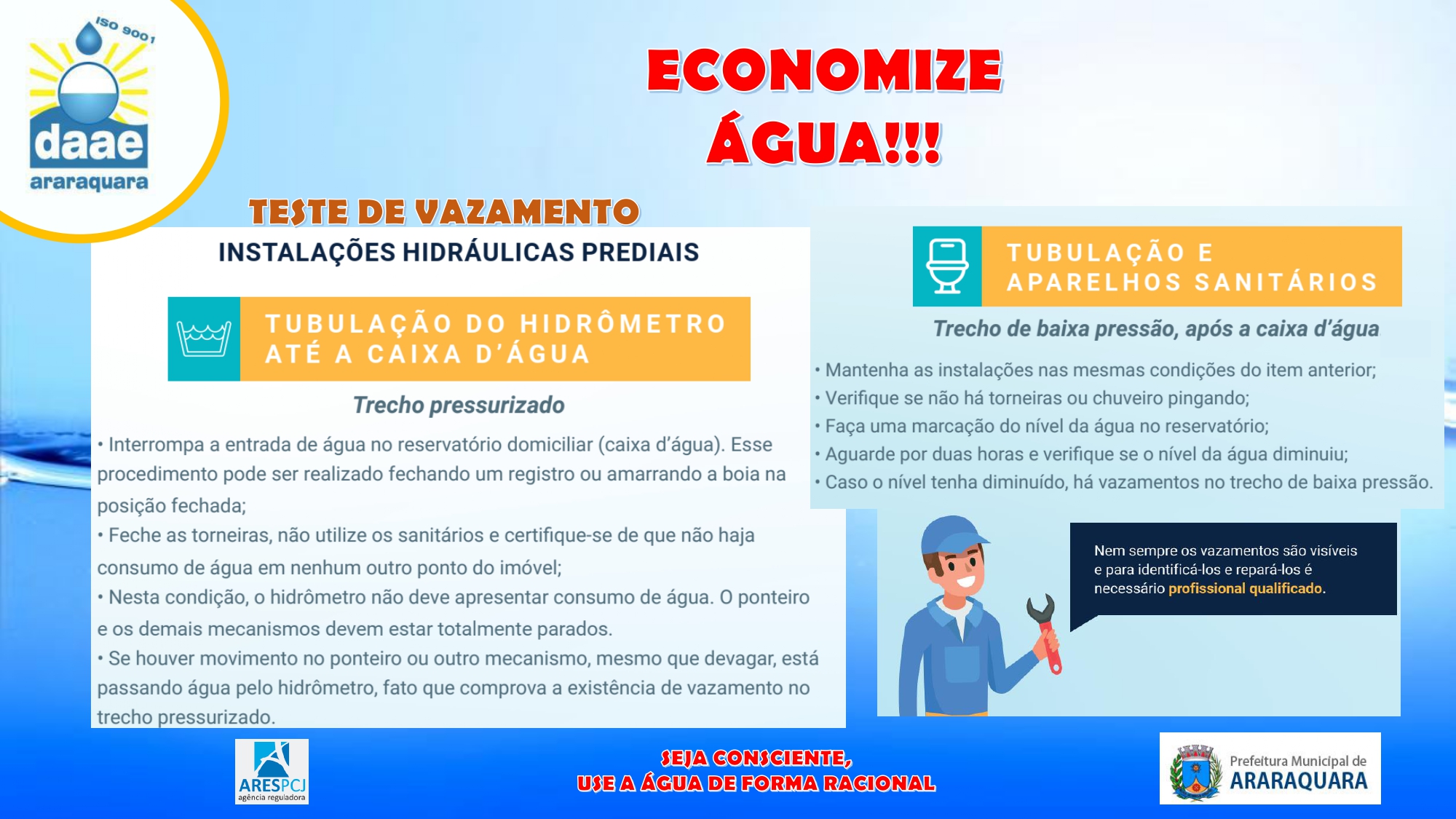 Leia mais sobre o artigo Daae alerta para o uso racional da água