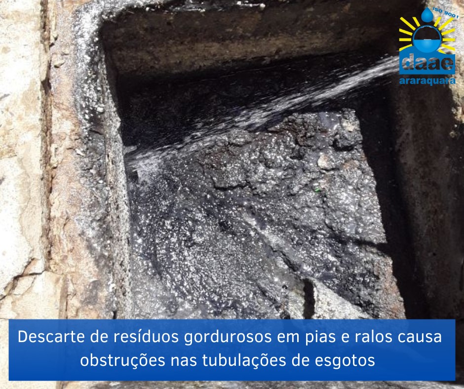 Leia mais sobre o artigo Descarte de resíduos gordurosos em pias e ralos causa obstruções nas tubulações de esgotos