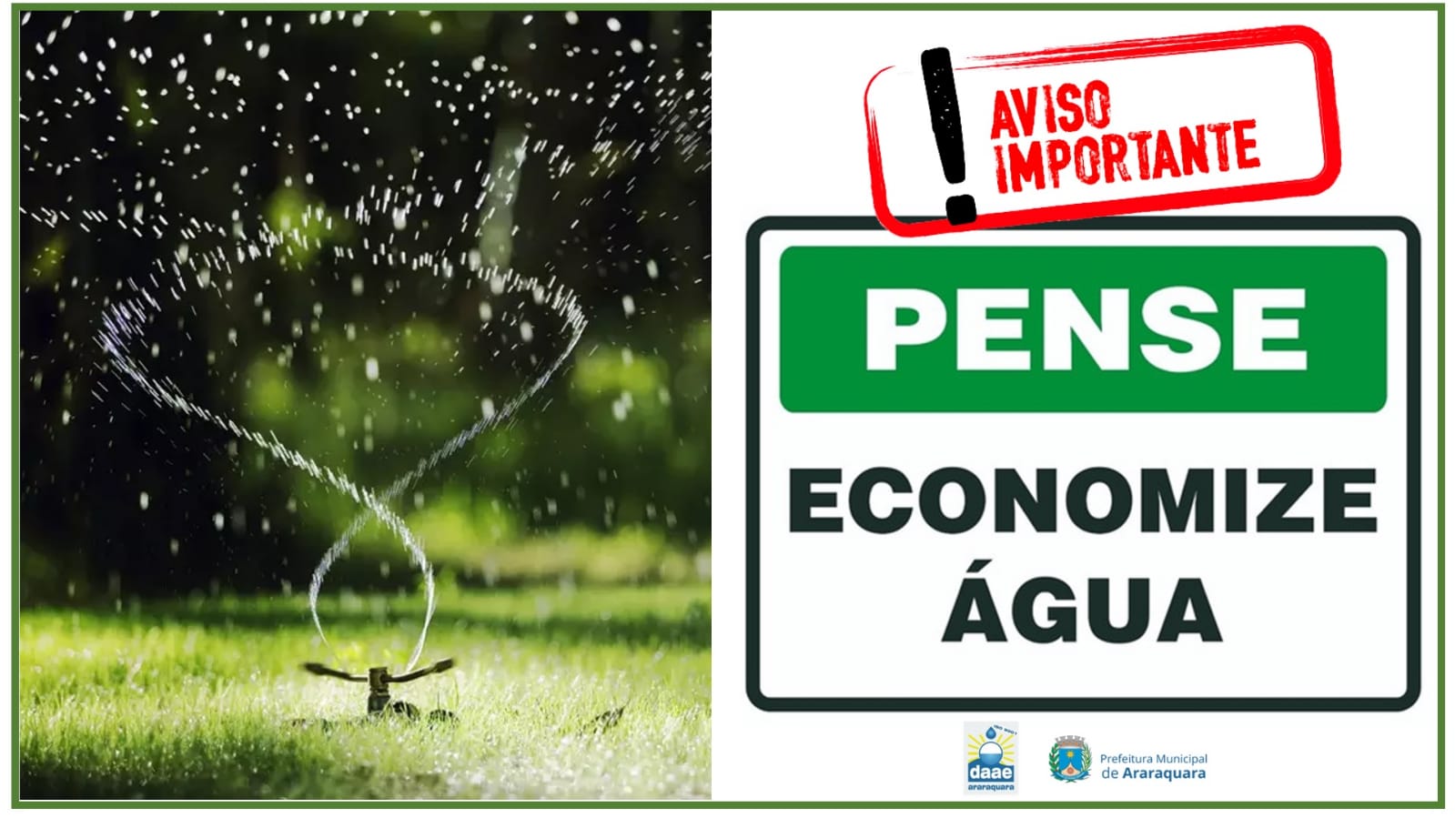 Leia mais sobre o artigo ECONOMIZE ÁGUA! EVITE O DESPERDÍCIO!