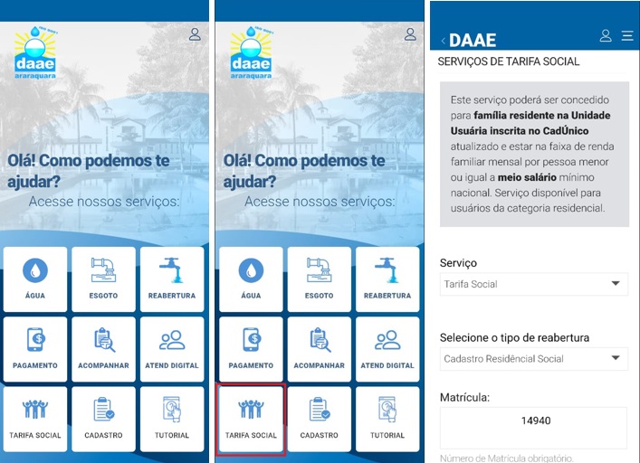 Leia mais sobre o artigo APLICATIVO DAAE ARARAQUARA AGORA INCLUI TARIFA SOCIAL